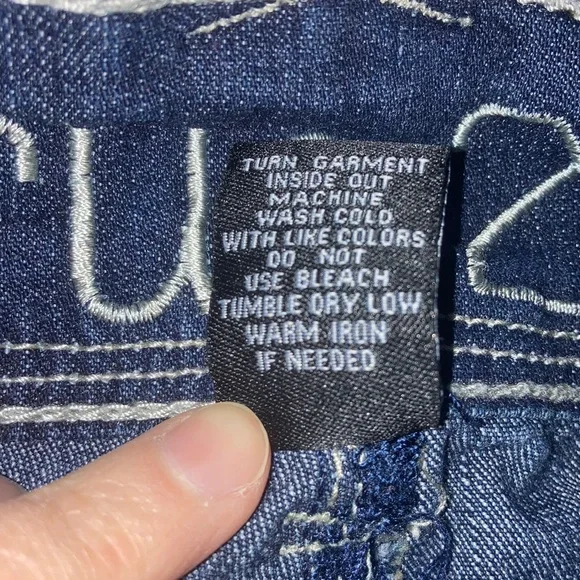 Rue21 Blue Cropped Jeans with Distressed Details - Picture 7 of 10